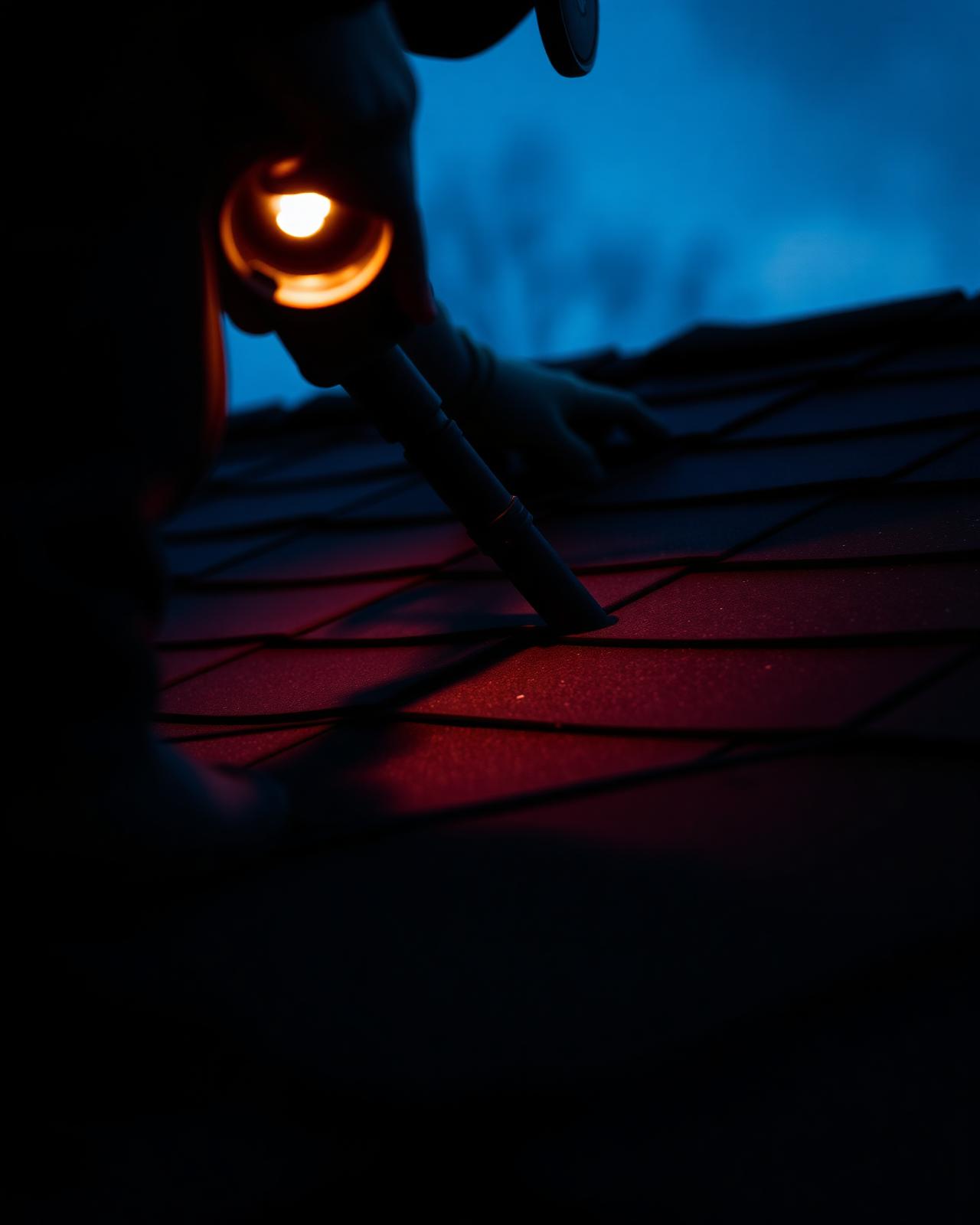 Roofing crew at work